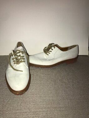 Vintage Salvatore Ferragamo Sport White Bucks Oxford Loafers Shoes sz8